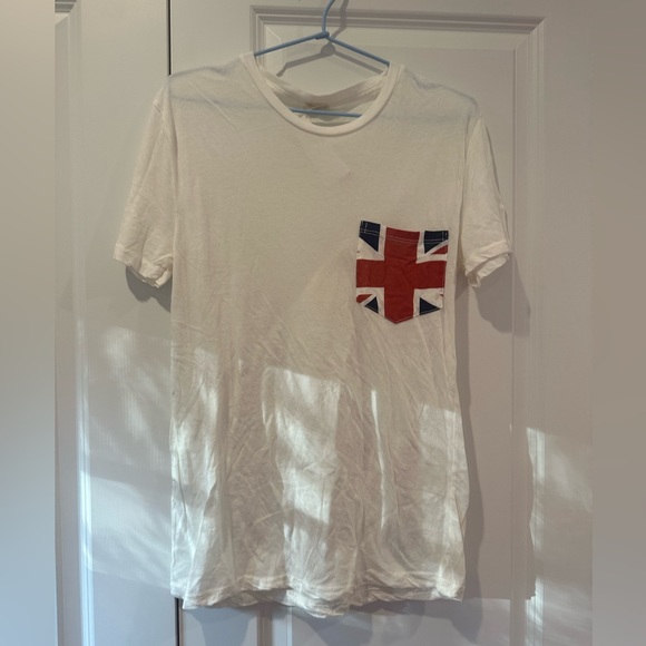Brandy Melville Tops Nwt Brandy Melville Union Jack Flag Pocket Tee